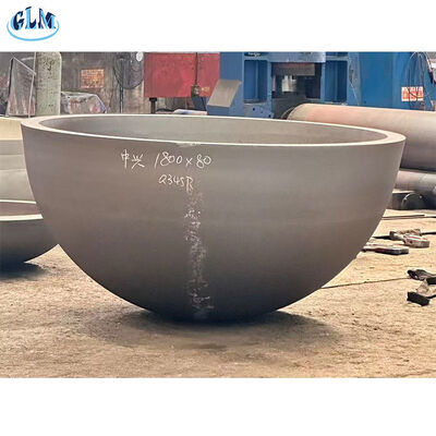 2-300 ملم سمك الصلب الكربوني رؤوس خزان نصف الكرة المصنوعة وفقا لمعيار GB للمعدات تحت الضغط