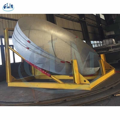 30MM ASME Q345A الرؤوس الكروية 2MM الفولاذ المقاوم للصدأ خزان أطباق للكأس التفاعلية