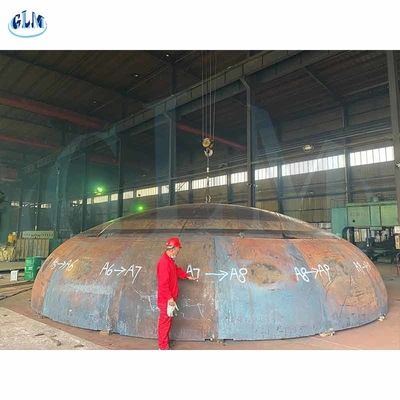 قطر 4200mm فولاذ الكربونية بيضاوي 2: 1 رأس طاسة توريسفيركية لحاوية الغاز