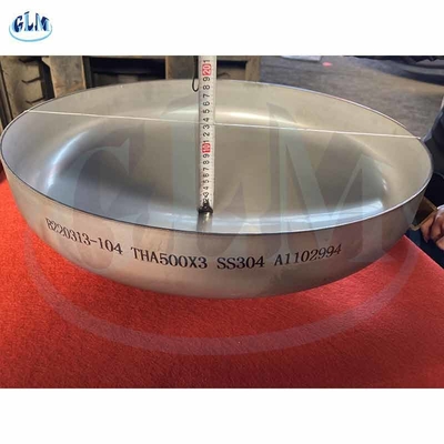 SS304 THA الصحن الرئيسي التوريسفيري نهاية 500mm قطر 3mm سمك