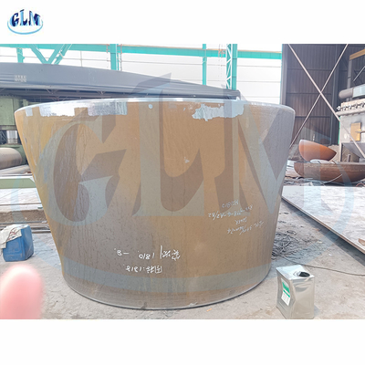 SA516 Gr70 ID السفلي 3300MM الرؤوس المخروطية للخزان سمك 74mm