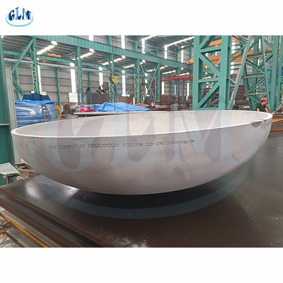 الصلب المقاوم للصدأ الطبق البيضاوي نهاية 2200mm قطر 25mm سمك