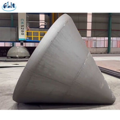 رؤوس خزانات مخروطية مصنوعة حسب الطلب من الفولاذ الكربوني بزوايا مخروطية 15 درجة، 30 درجة، 45 درجة، 60 درجة للتطبيقات الصناعية